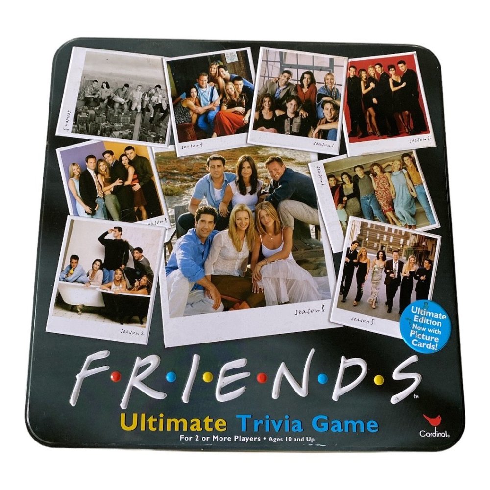 FRIENDS Ultimate Trivia Game Ages 10 & Up in Metal Box